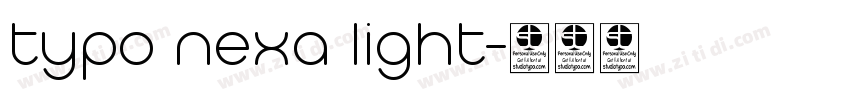 typo nexa light字体转换